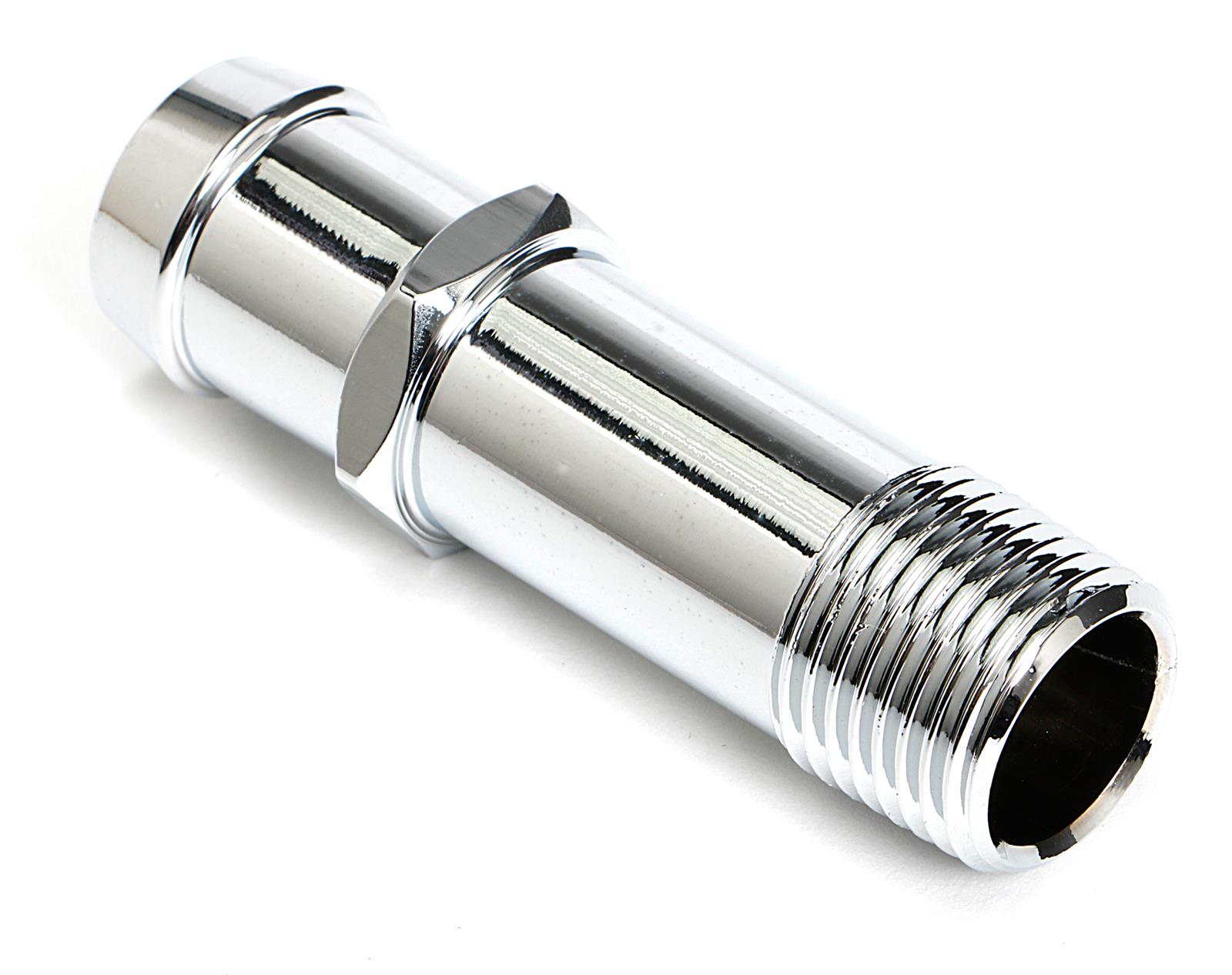 Trans-Dapt Performance NPT to Hose Barb Fittings 9522 Fitting, Adapter, Barb, Straight, Aluminum, Chrome, 1/2 in. NPT, 3/4 in. Barb, Each thumbnail 2