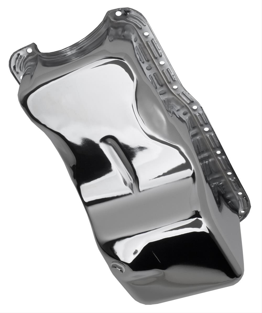 Trans-Dapt Performance OEM Replacement Oil Pans 9532 Pan, Steel, Chrome Plated, 4 qt., Ford, 351W, Each