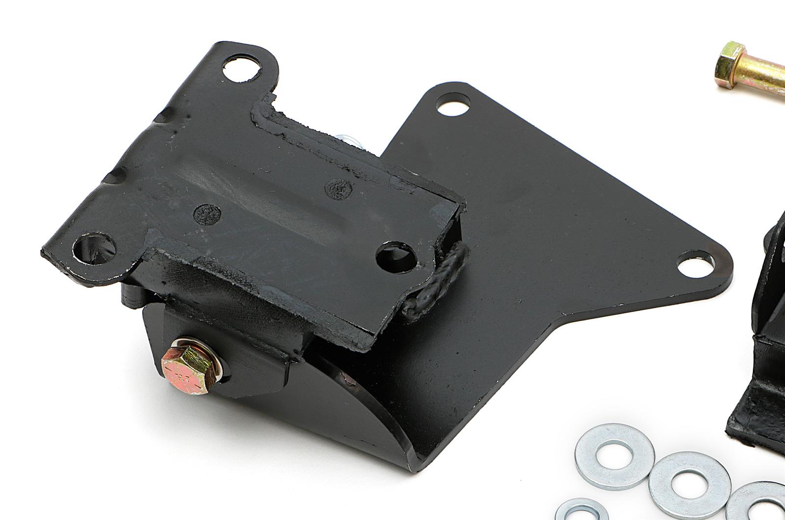 Trans-Dapt Performance Engine Swap Motor Mounts 9556 Mounts, Swap, Complete Mount, Bolt-In, Steel, Black, Buick, Oldsmobile, Pontiac, Set