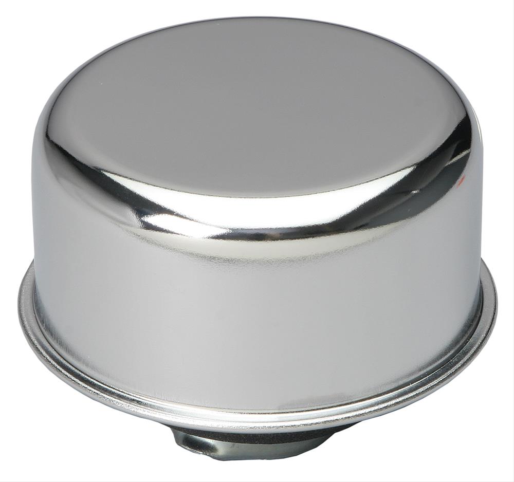 Trans-Dapt Performance Chrome Valve Cover Breathers 9617 Breather, Twist-On, Round, Steel, Chrome, Plain, Each