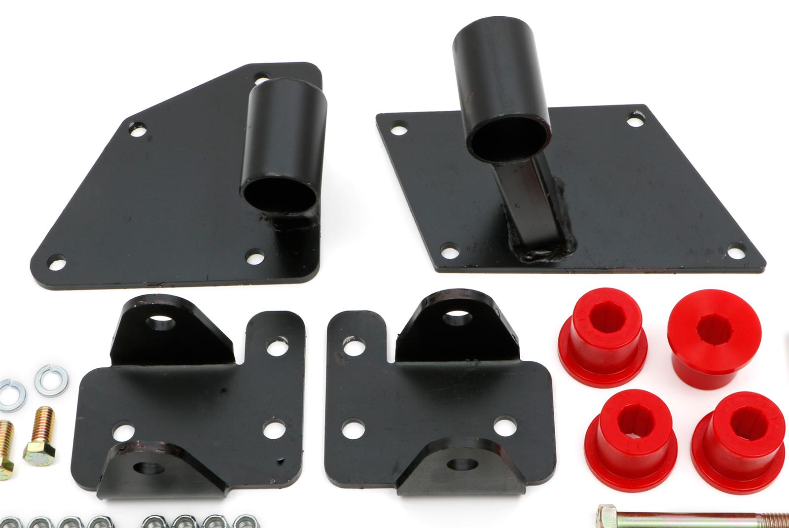 Trans-Dapt Performance Engine Swap Motor Mounts 9720 Mounts, Swap, Complete Mount, Bolt-In, Steel/Urethane, Black/Red, Ford, F-Series, 429/460, RWD, Kit thumbnail 2