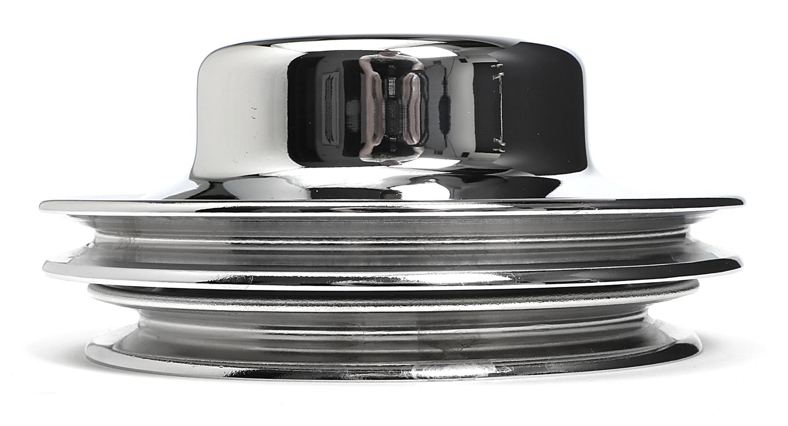 Trans-Dapt Performance Chrome Water Pump Pulleys 9723 Pulley, V-Belt, 2-Groove, Steel, Chrome, Chevy, Big Block, Long Pump, Each thumbnail 4