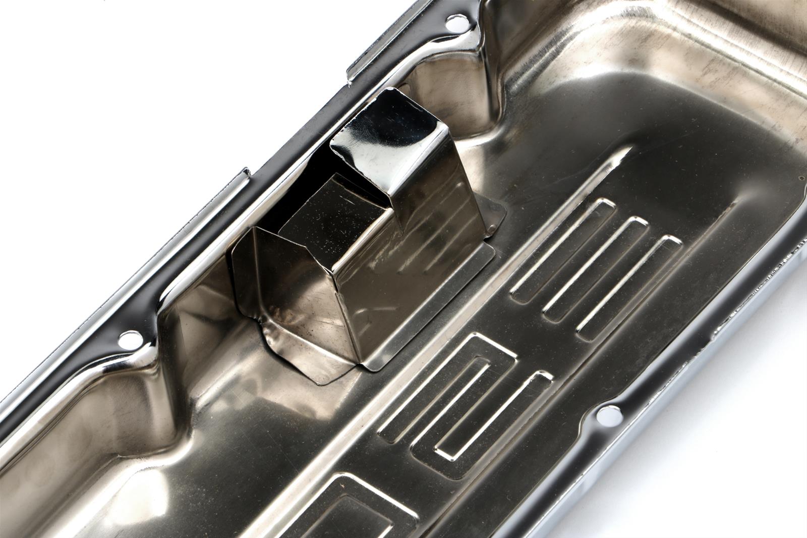 Trans-Dapt Performance Chrome Valve Covers 9848 Covers, Stock Height, Steel, Chrome, 502 Logo, Chevy, Big Block, Pair thumbnail 2
