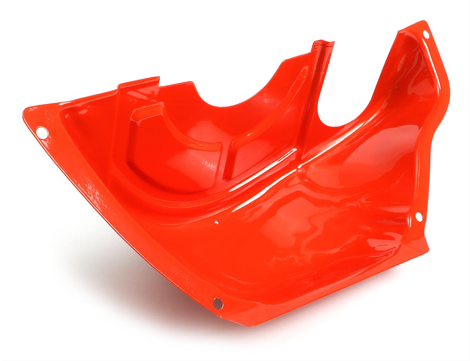 Trans-Dapt Performance Flexplate Dust Covers 9893 Cover, Cover, Steel, Orange Powdercoated, GM, Powerglide, Aluminum Case, Each