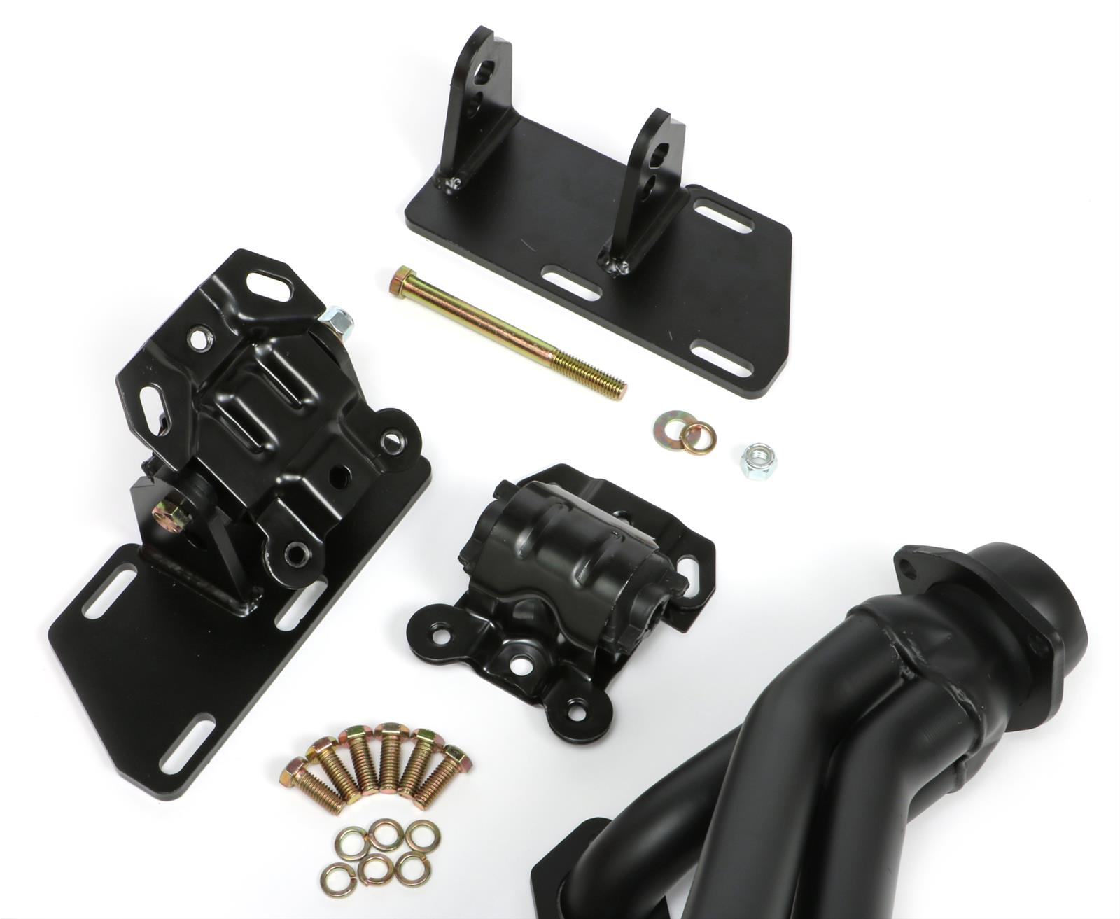 Trans-Dapt Performance Swap-In-A-Box Complete Engine Swap Kits 99086 Kit, Headers, Steel, Black Ceramic Coated, Motor Mounts, Oil Pan, Pickup, Gaskets, Hardware, Chevy, Small Block, Kit thumbnail 2