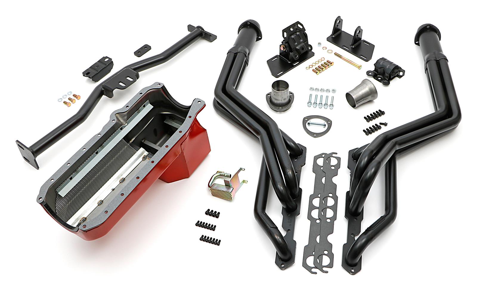 Trans-Dapt Performance Swap-In-A-Box Complete Engine Swap Kits 99094 Kit, Headers, Motor Mounts, Oil Pan, Pickup, Gaskets, Hardware, Chevy, 1986-00 Small Block, TH350, 700R4, Kit thumbnail 5
