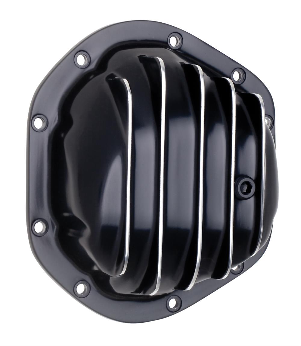 Trans-Dapt Performance Finned Aluminum 10 Bolt Dana 44 Differential Cover 9932 Cover, Aluminum, Black Powdercoated/Polished, Dana, 44, Ford, Kit