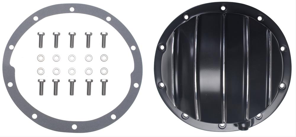 Trans-Dapt Performance Finned Aluminum 10 Bolt GM 8.5 Inch Differential Cover 9937 Cover, Aluminum, Black Powdercoated/Polished, GM, in., Kit thumbnail 2