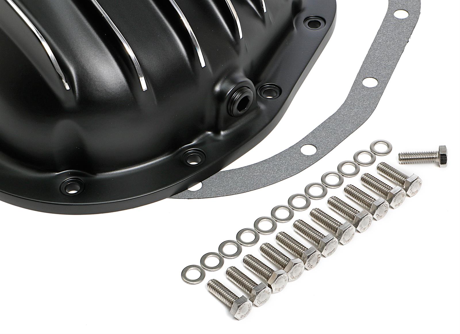 Trans-Dapt Performance Finned Aluminum 12 Bolt Ford 10.25/10.5 Inch Differential Cover 9940 Cover, Aluminum, Black Powdercoated/Polished, Ford, 10.25 in., 10.5 in., Kit thumbnail 3
