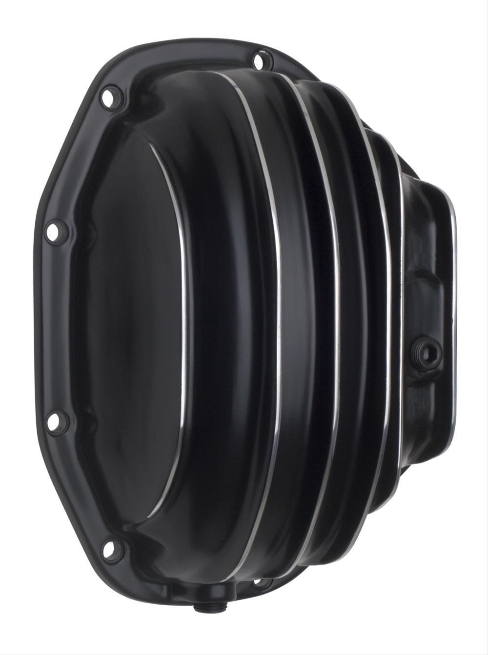 Trans-Dapt Performance Finned Aluminum 10 Bolt Dana 80 Differential Cover 9941 Cover, Aluminum, Black Powdercoated/Polished, Dana, 80, Kit