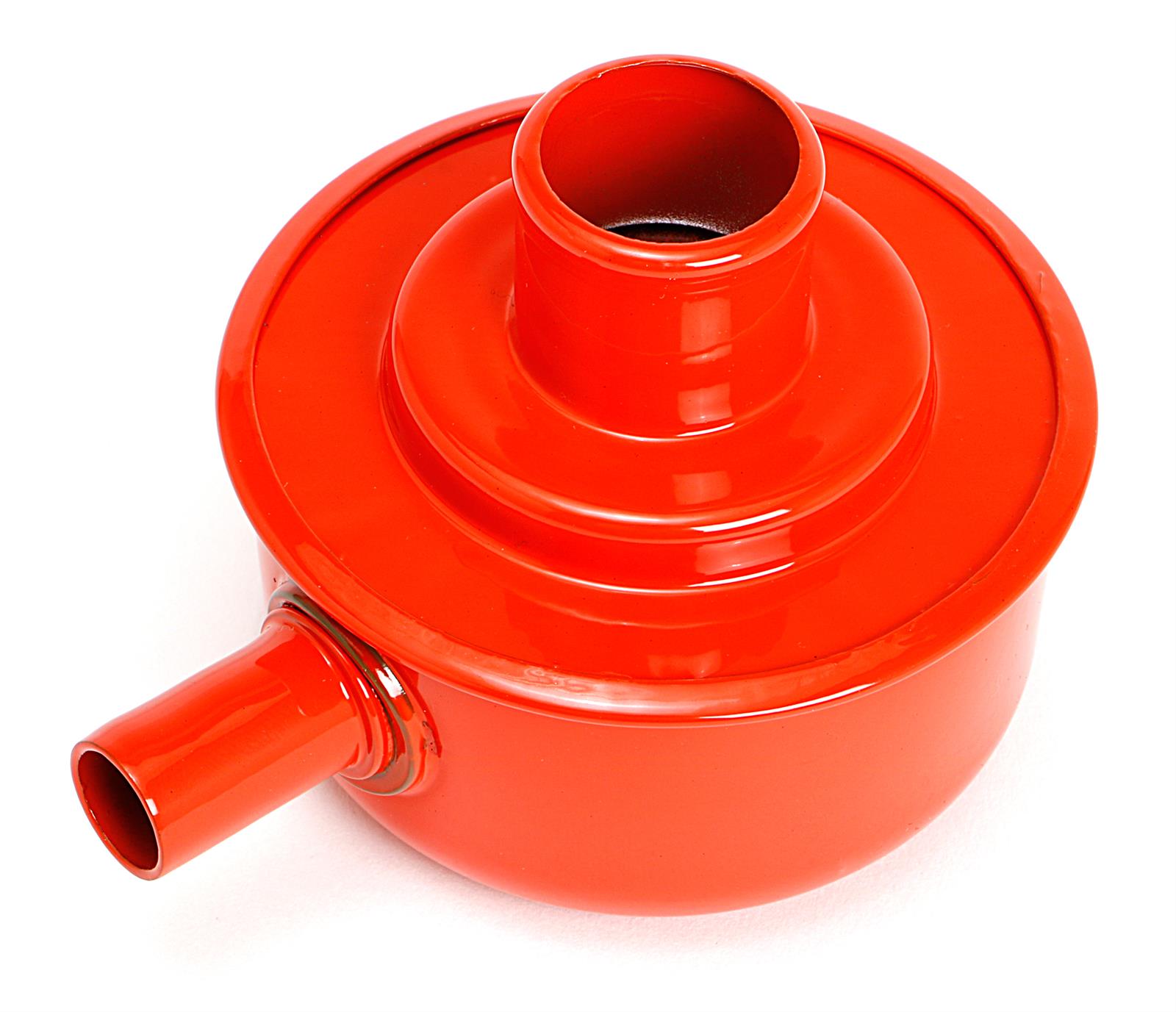 Trans-Dapt Performance Products Valve Cover Breathers 9949 PUSH-IN BREATHER CAP WITH TUBE- CHEVY ORANGE POWDER-COAT