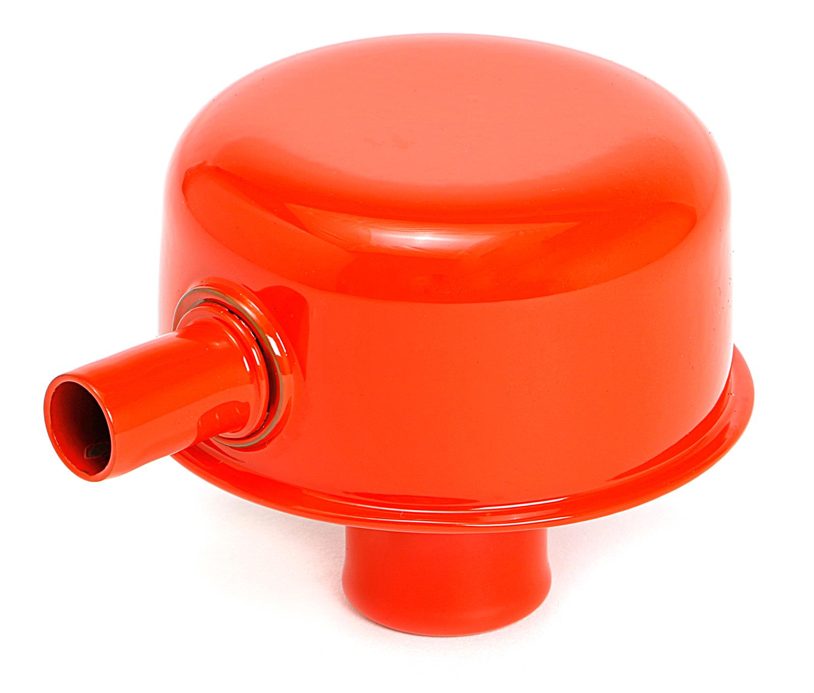 Trans-Dapt Performance Products Valve Cover Breathers 9949 PUSH-IN BREATHER CAP WITH TUBE- CHEVY ORANGE POWDER-COAT thumbnail 2
