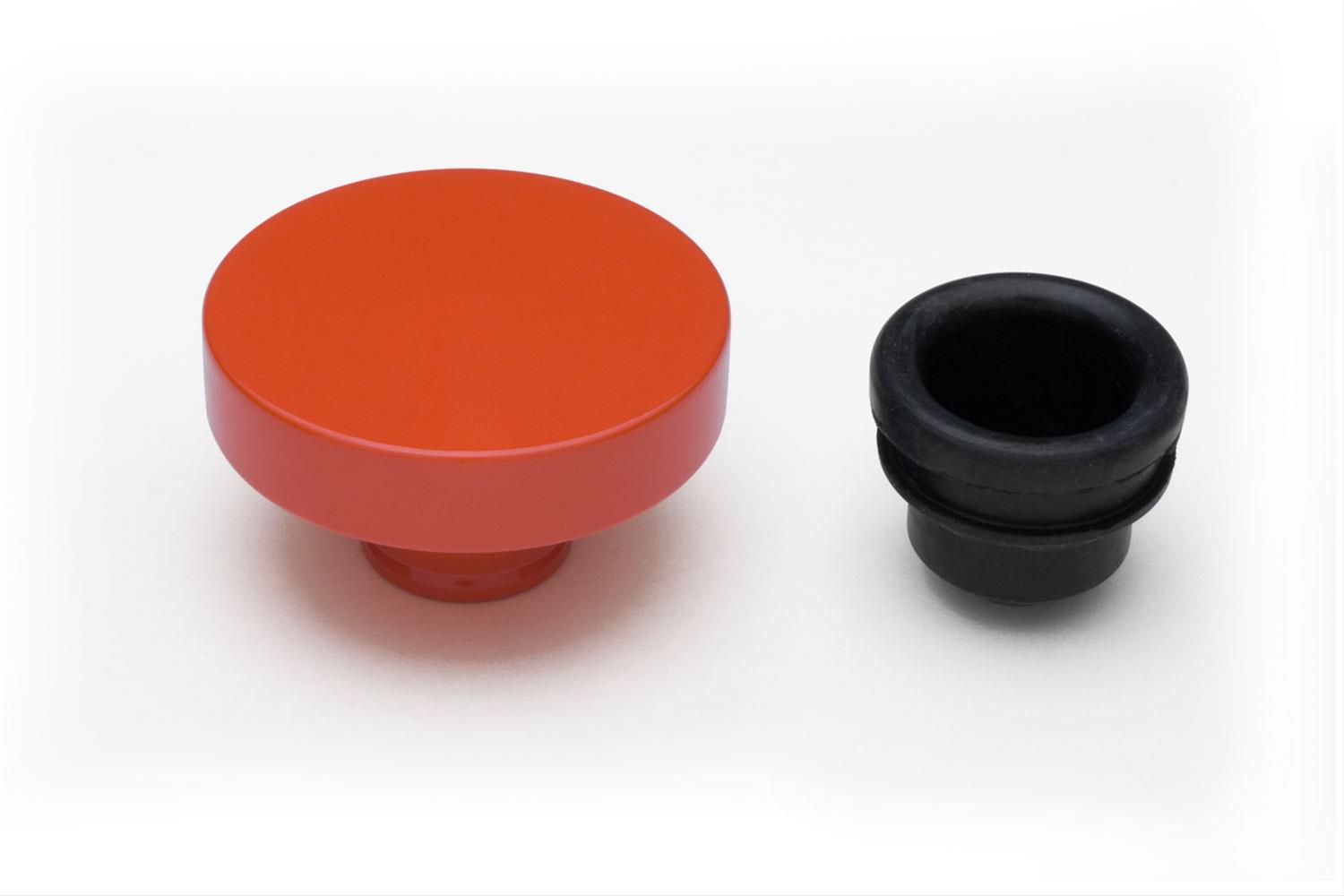 Trans-Dapt Performance Products Engine Oil Filler Caps 9954 PUSH-IN OIL CAP- CHEVY ORANGE POWDER-COAT