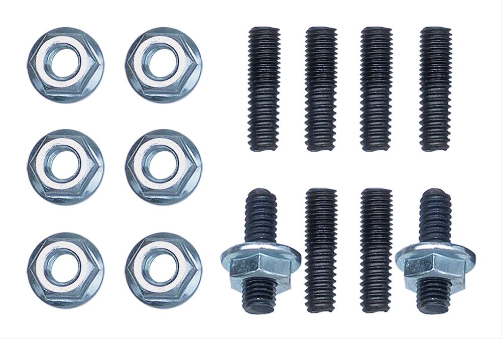 Trans-Dapt Performance Valve Cover Stud Kits 9960 Fasteners, Style, Steel, Black, Buick, Chevy, GMC, Oldsmobile, Pontiac, Set of 8