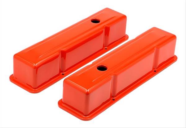 Trans-Dapt Performance Products Valve Covers 9963 CHEVY 283-400 TALL ORANGE POWDER COATED VALVE COVERS thumbnail 2