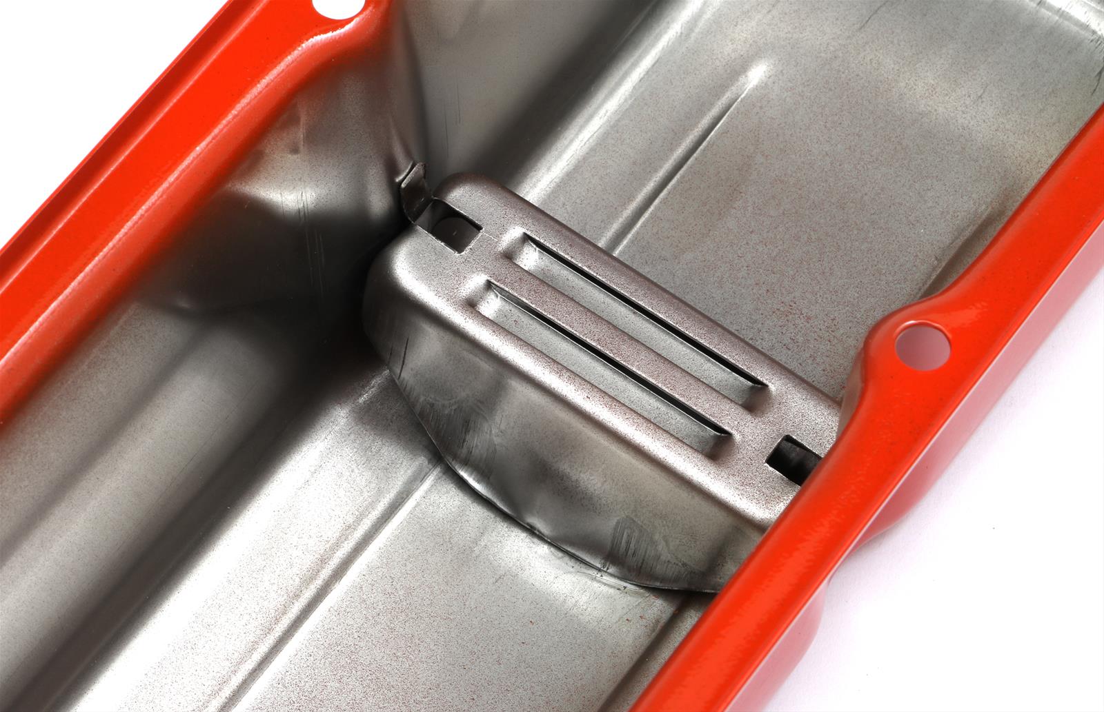 Trans-Dapt Performance Products Valve Covers 9971 Covers, Tall, Steel, Orange Powdercoated, Baffled, Chevrolet, Small Block, Pair thumbnail 3