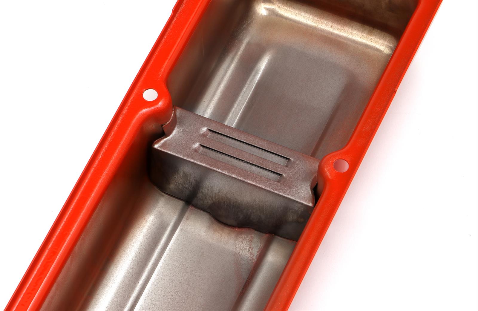Trans-Dapt Performance Products Valve Covers 9979 Covers, Short, Steel, Orange Powdercoated, Baffled, Chevrolet, Small Block, Pair thumbnail 3