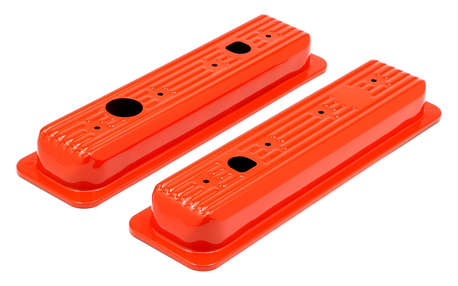Trans-Dapt Performance Products Valve Covers 9983 Covers, Short, Steel, Orange Powdercoated, Chevrolet, Truck, 5.0L, 5.7L, Pair thumbnail 3