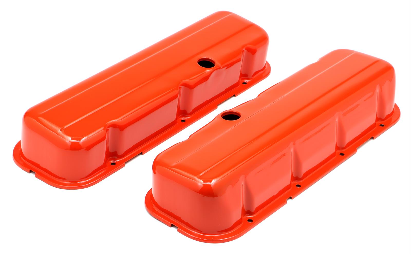 Trans-Dapt Performance Products Valve Covers 9991 Covers, Tall, Steel, Orange Powdercoated, Non-Baffled, Chevrolet, Big Block, Pair thumbnail 3