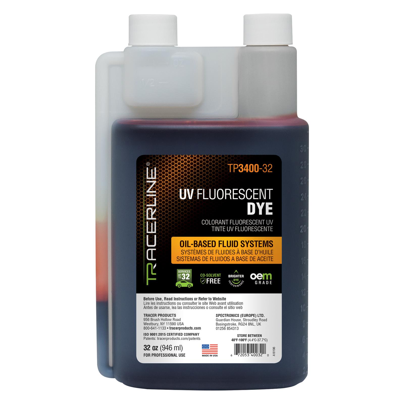 Tracerline TP340032 Tracerline UV Fluorescent OilBased Fluid