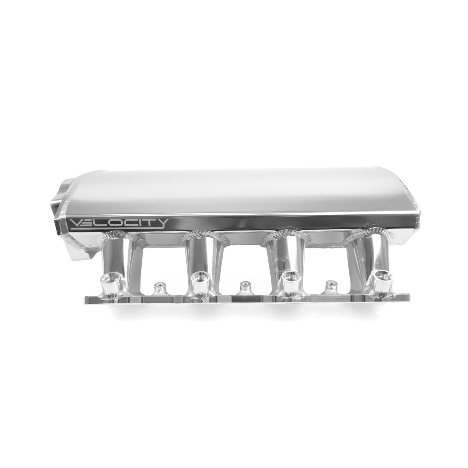 Top Street Performance Velocity Fabricated Aluminum Angled Low-Profile Sheet Metal Intake Manifolds 81003CA Manifold, Fuel Injected, 102mm Bore Size, Aluminum, Clear Anodized, Chevrolet, LS3, L92, Each thumbnail 2