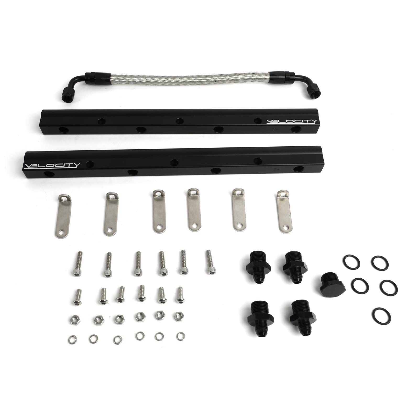 Top Street Performance Fuel Rails 81011BK TSP VELOCITY LS7 BILLET ALUMINUM FUEL RAIL KIT, BLACK