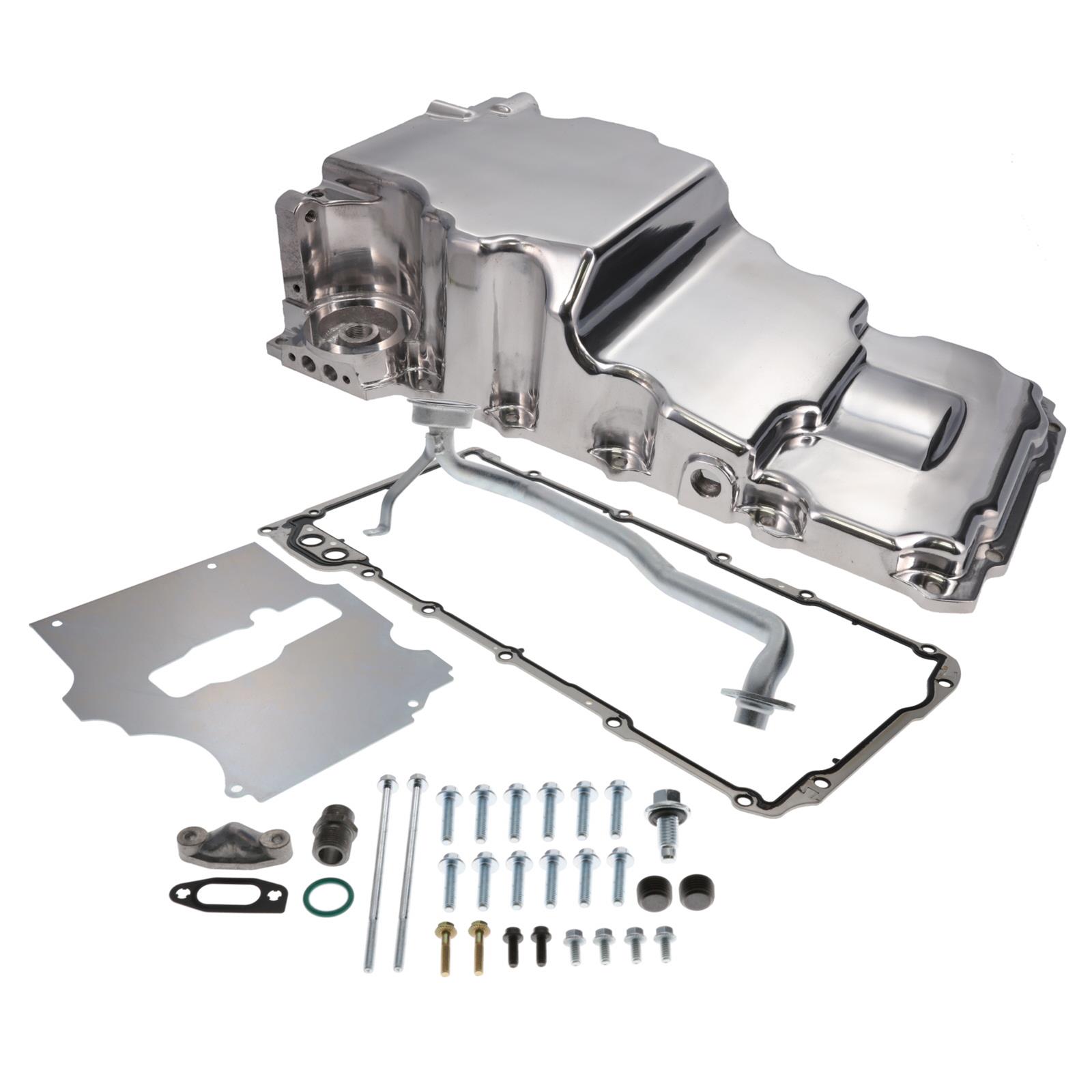 Top Street Performance Oil Pans 81075P Pans, Engine Swap, Low Profile, Aluminum, Polished, 4.250 in. Stroke, 5.7 Quarts, Chevy, LS, 4.8L, 5.3L, 5.7L, .0L, 6.2L, Kit