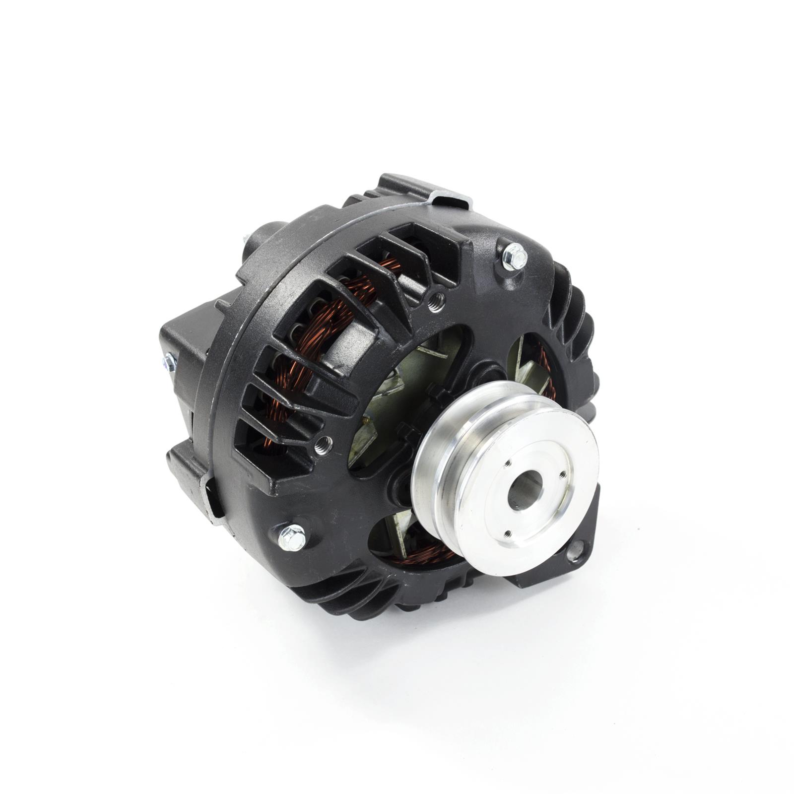 Top Street Performance Alternators ES1013BK ALTERNATOR - MOPAR, 100AMP, DUAL V-BELT, 1 WIRE SETUP, RETRO STYLE, BLACK