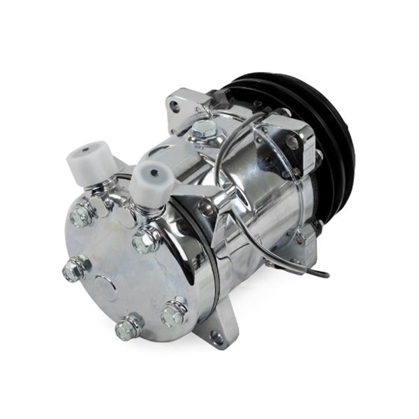 Top Street Performance Sanden Air Conditioning Compressors HC5001C Compressor, 508, Aluminum, Chrome, 2-Groove V-Belt Pulley, R-134A, Each thumbnail 2