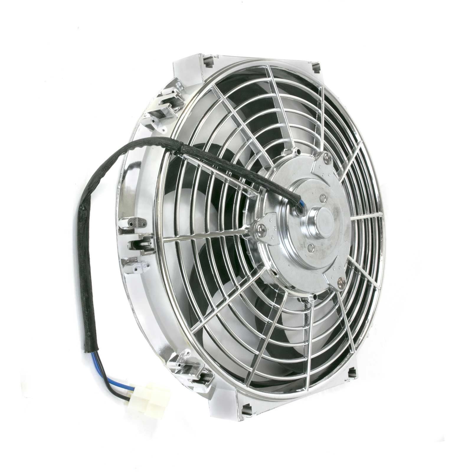 Top Street Performance Fans, Electric HC6102C 10" UNIVERSAL ELECTRIC COOLING FAN, S-BLADE, CHROME