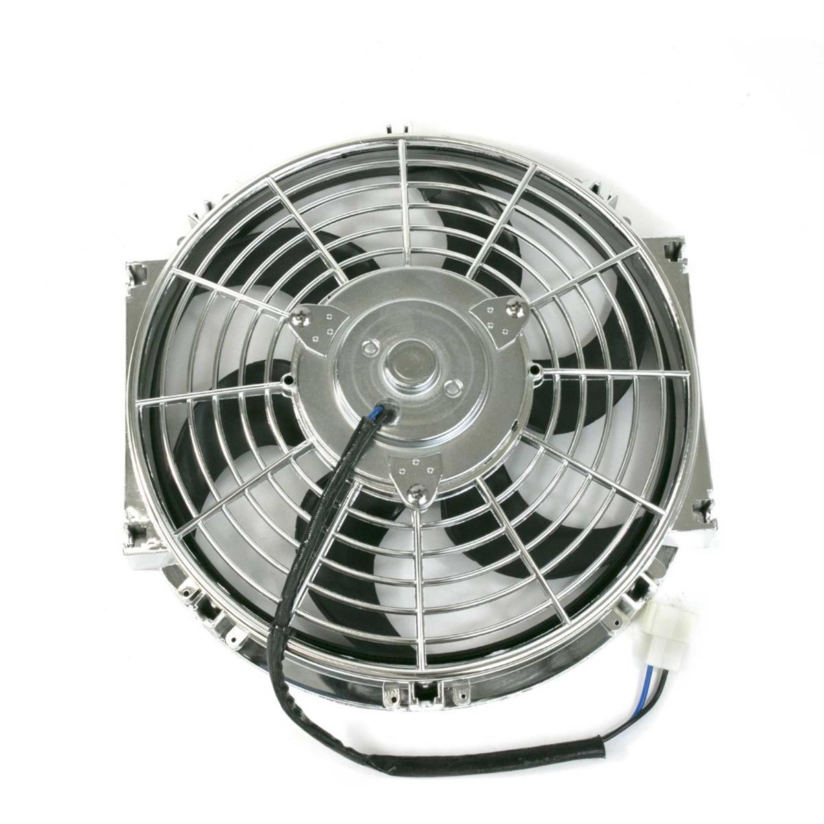 Top Street Performance Fans, Electric HC6102C 10" UNIVERSAL ELECTRIC COOLING FAN, S-BLADE, CHROME thumbnail 2