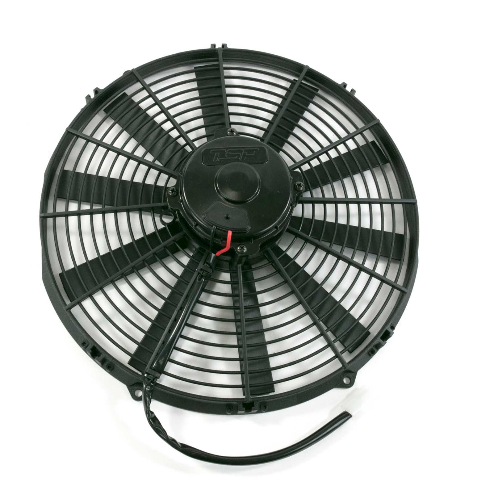 Top Street Performance Fans, Electric HC7214 Fan, Pro Flow, Single, 14 in. Diameter, 1,800 cfm, Plastic, Black, Each