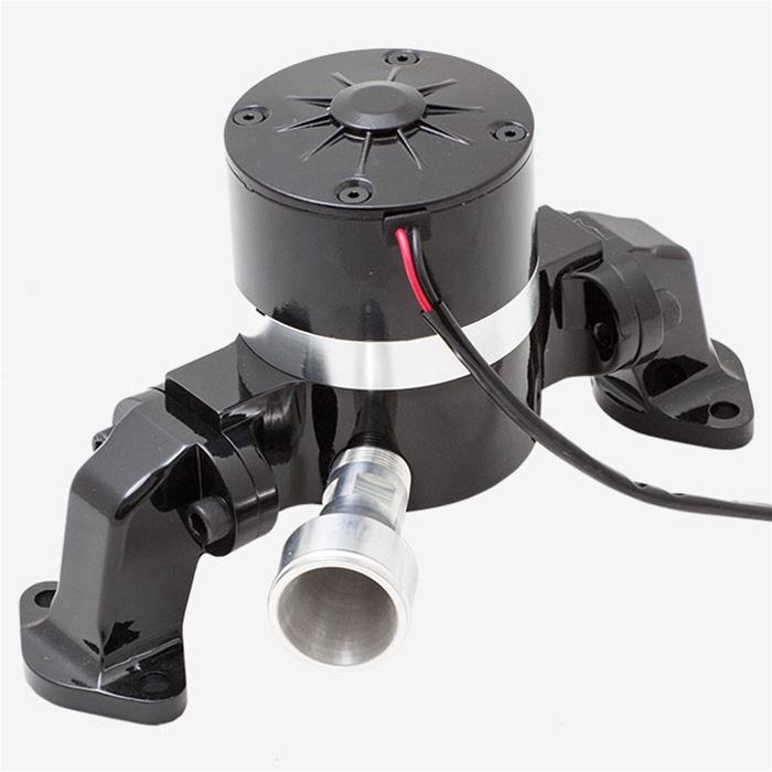 Top Street Performance Water Pumps, Electrical HC8020BK ALUMINUM ELECTRIC WATER PUMP - CHEVY BB, 35GPM, BLACK