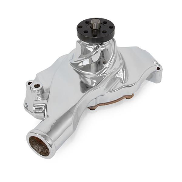 Top Street Performance High-Flow Mechanical Water Pumps HC8021C ALUMINUM MECHANICAL WATER PUMP - CHEVY BB, SHORT, CHROME
