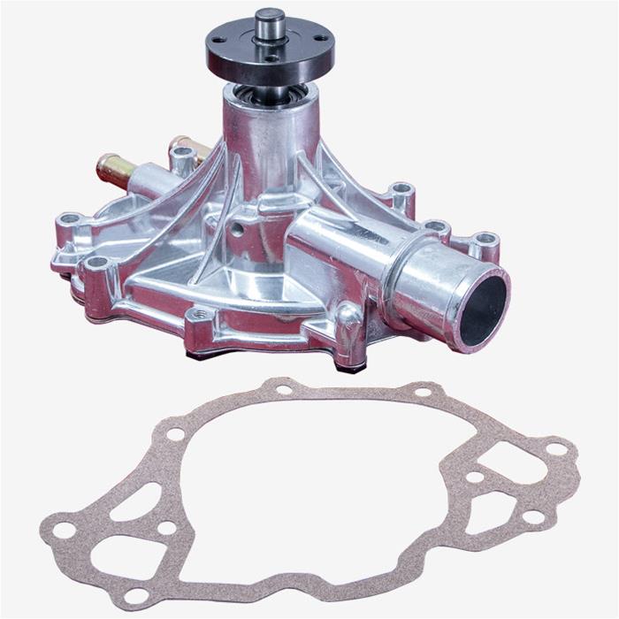 Top Street Performance Mechanical Water Pumps HC8054P ALUMINUM MECHANICAL WATER PUMP - 1985-93 FORD SB 302/351W, REVERSE ROTATION, POLISHED