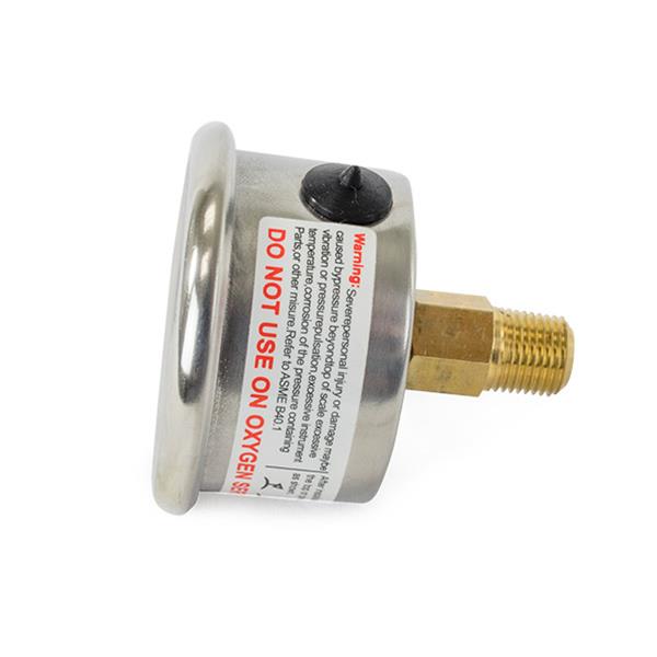 Top Street Performance Fuel Pressure Gauges JM1018 Gauge, Pressure, 0-100 psi, 1 1/2 in., Analog, Mechanical, Liquid Filled, White Face, Each thumbnail 3