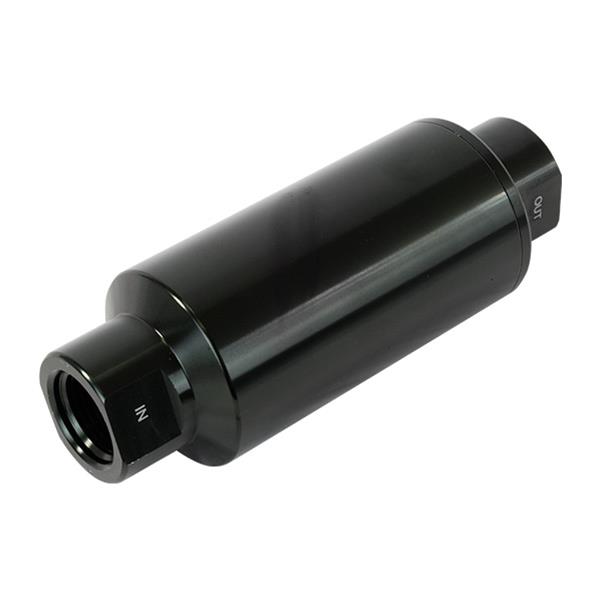 Top Street Performance Fuel Filters JM1023BK ALUMINUM INLINE FUEL FILTER WITH 100 MICRON ELEMENT, ORB-10, BLACK thumbnail 2