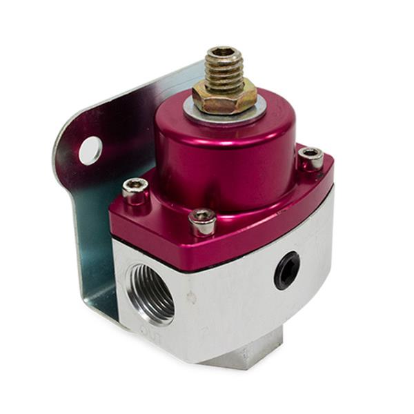 Top Street Performance Billet Aluminum Fuel Pressure Regulators JM1057R Regulator, 5-12 psi, Aluminum, Red/Natural, Universal, Each