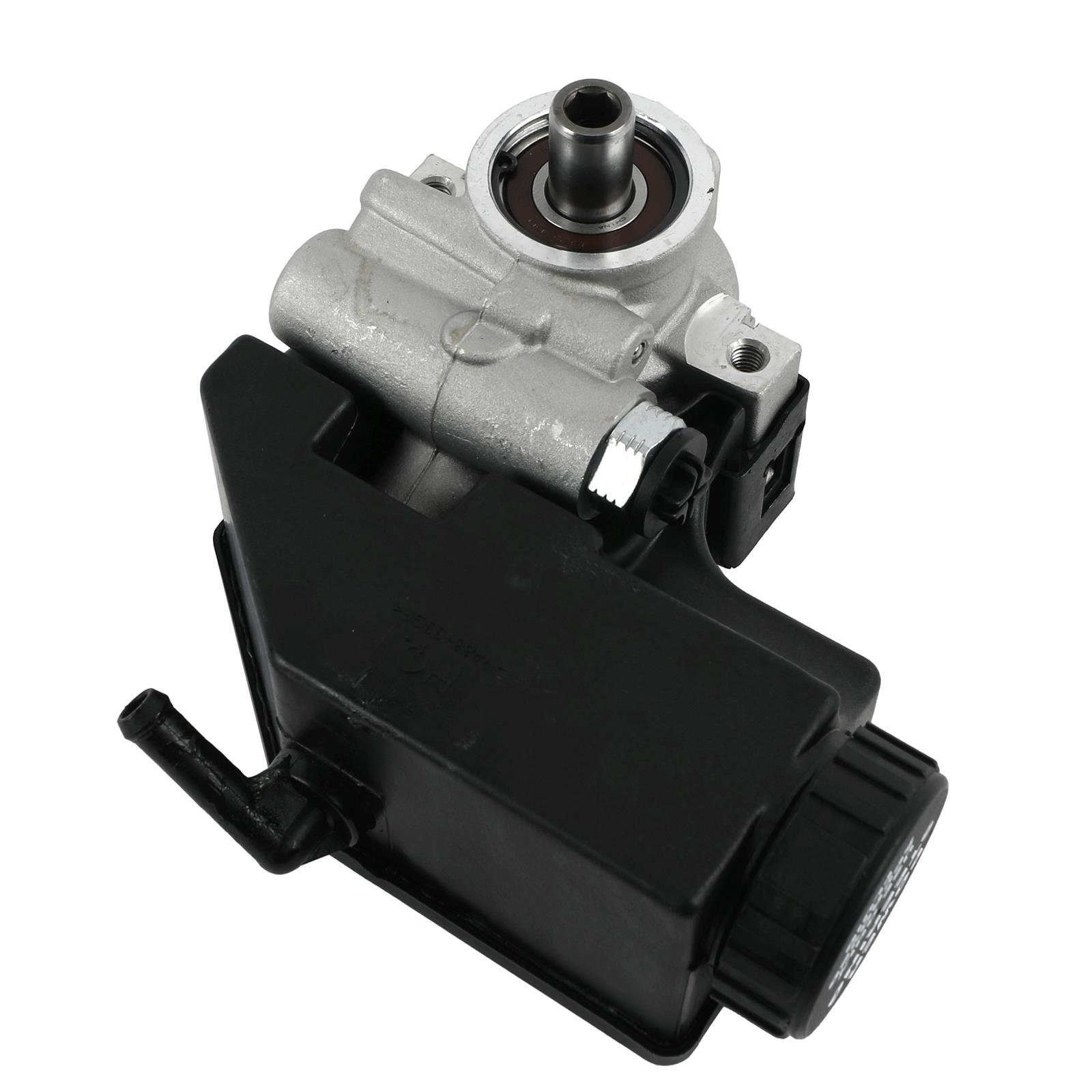 Top Street Performance GM Type II/Saginaw TC Series Power Steering Pumps JM2011 Pump, II Pump, Satin Pump, Black Reservoir, Aluminum, Press-Fit Pulley Style, Each