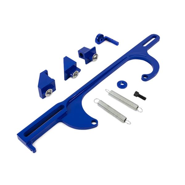 Top Street Performance Throttle Cable Brackets JM3101BL Bracket, Billet Aluminum, Blue, Holley 4150/4160, Kit