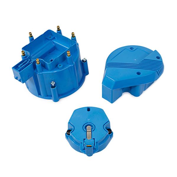 Top Street Performance Distributor Cap and Rotor Kits JM6952BL HEI DISTRIBUTOR CAP & ROTOR KIT - SUPER CAP, COIL COVER, ROTOR, V6/I6 ENGINE, BLUE
