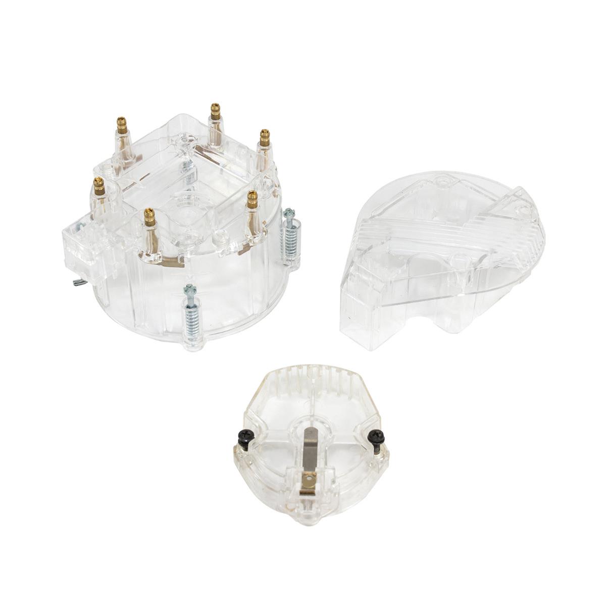Top Street Performance Distributor Cap and Rotor Kits JM6952CL HEI DISTRIBUTOR CAP & ROTOR KIT - SUPER CAP, COIL COVER, ROTOR, V6/I6 ENGINE, CLEAR