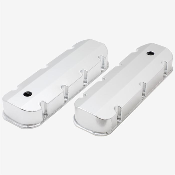 Top Street Performance Fabricated Aluminum Valve Covers JM8092-8CA ALUMINUM TALL FABRICATED VALVE COVER - CHEVY BB, SHORT BOLT, WITH BREATHER HOLE, CLEAR ANODIZED