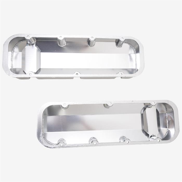 Top Street Performance Fabricated Aluminum Valve Covers JM8092-8CA ALUMINUM TALL FABRICATED VALVE COVER - CHEVY BB, SHORT BOLT, WITH BREATHER HOLE, CLEAR ANODIZED thumbnail 4