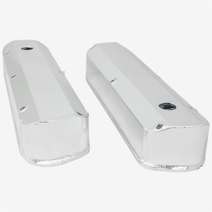 Top Street Performance Fabricated Aluminum Valve Covers JM8093-7P ALUMINUM TALL FABRICATED VALVE COVER - FORD SB, LONG BOLT, WITH BREATHER HOLE, POLISHED thumbnail 2