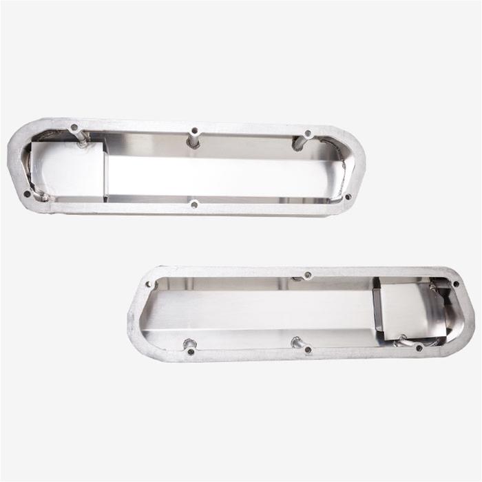 Top Street Performance Fabricated Aluminum Valve Covers JM8093-7P ALUMINUM TALL FABRICATED VALVE COVER - FORD SB, LONG BOLT, WITH BREATHER HOLE, POLISHED thumbnail 4