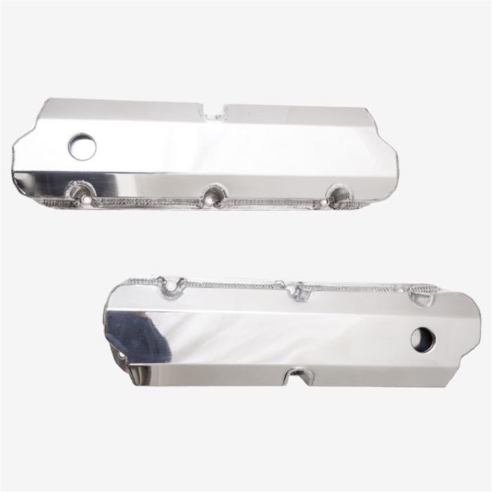Top Street Performance Fabricated Aluminum Valve Covers JM8093-8P ALUMINUM TALL FABRICATED VALVE COVER - FORD SB, SHORT BOLT, WITH BREATHER HOLE, POLISHED thumbnail 2