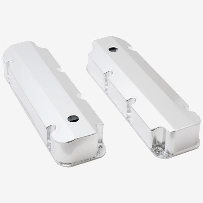 Top Street Performance Fabricated Aluminum Valve Covers JM8094-8CA ALUMINUM TALL FABRICATED VALVE COVER - FORD BB, SHORT BOLT, WITH BREATHER HOLE, CLEAR AWITHDIZED thumbnail 2