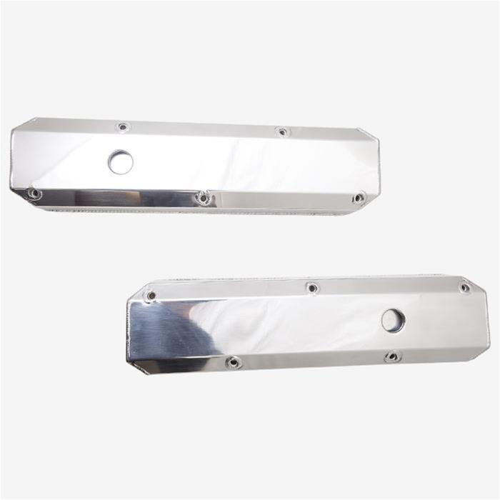 Top Street Performance Fabricated Aluminum Valve Covers JM8096-7P Covers, Tall, Aluminum, Polished, Long Bolt Design, Mopar, Small Block, Pair thumbnail 3