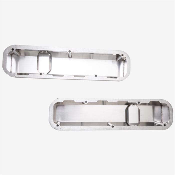 Top Street Performance Fabricated Aluminum Valve Covers JM8096-7P Covers, Tall, Aluminum, Polished, Long Bolt Design, Mopar, Small Block, Pair thumbnail 4
